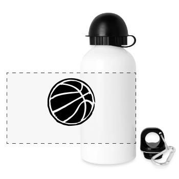 Basket-ball Basketball Basket - Gourde panoramique avec couvercle 500 ml - blanc - Devant