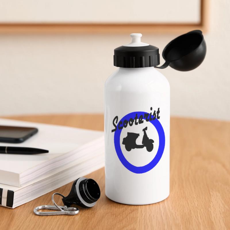 Motorroller Roller Blechroller Schaltroller Panorama Trinkflasche mit Deckel 500 ml