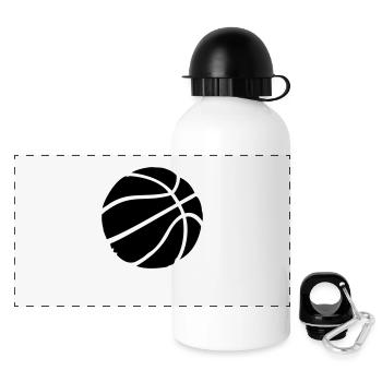 basket-ball basketball - Gourde panoramique avec couvercle 500 ml - blanc - Devant