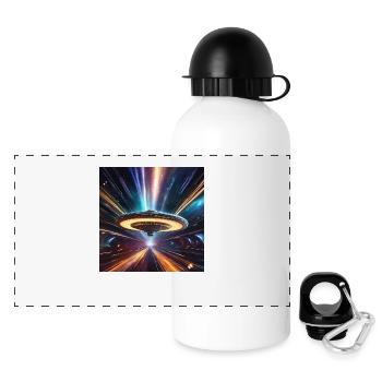 Worp - Panorama Trinkflasche mit Deckel 500 ml - Weiß - Vorne