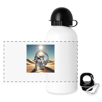 Crystal skull - Panoramic Thermal Bottle with Lid 500 ml - white - Front