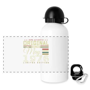 Gift Anniversaire Mai 1976, Gift May 1976 - Panorama Trinkflasche mit Deckel 500 ml - Weiß - Vorne