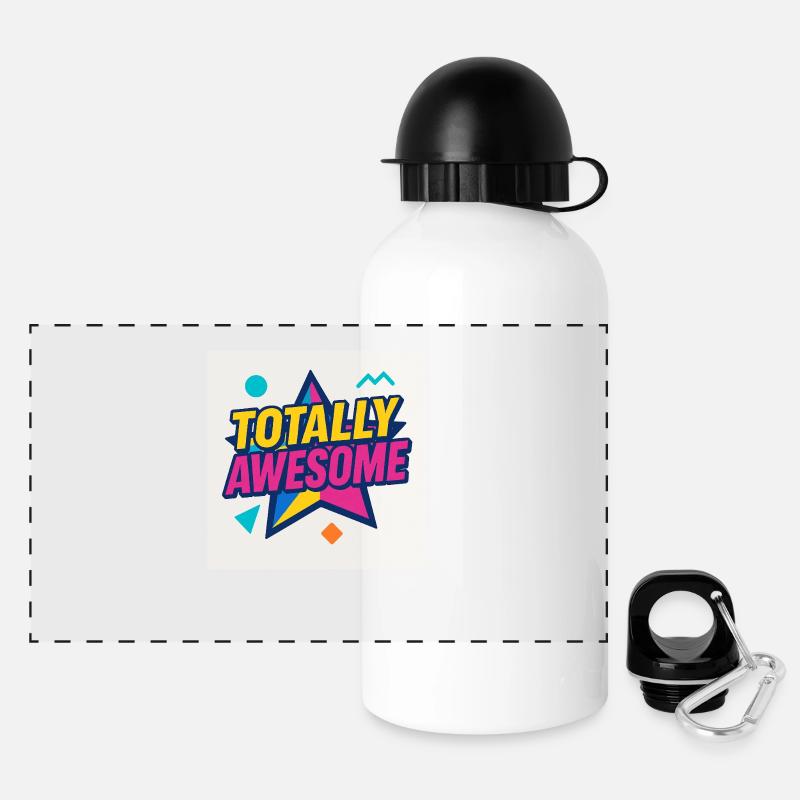 Totally Awesome – Star Power - Panorama Trinkflasche mit Deckel 500 ml - Weiß