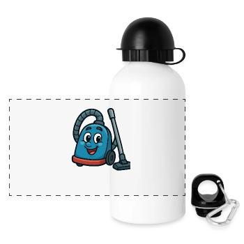 Ein glücklicher Staubsauger - Panorama Trinkflasche mit Deckel 500 ml - Weiß - Vorne