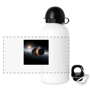 Cosmic Eclipse Design - Panoramic Thermal Bottle with Lid 500 ml - white - Front