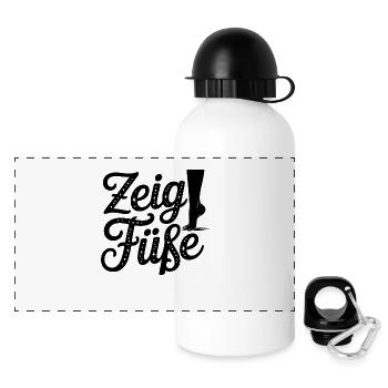 Zeig Füße - Deutsche Memes - Panoramic Thermal Bottle with Lid 500 ml - white - Front