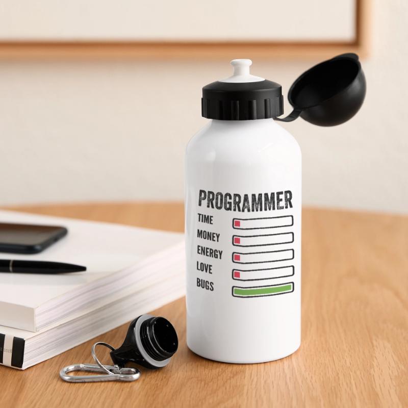 Entwickler Humor Programmierer Programmierer Programmierer Panorama Trinkflasche mit Deckel 500 ml
