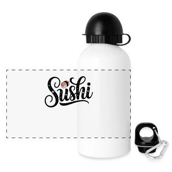 Sushi - Food Lover Design - Panoramic Thermal Bottle with Lid 500 ml - white - Front