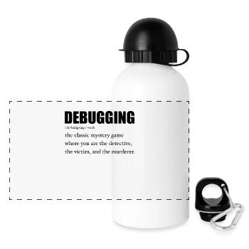 Programmierer Debugging Definition Lustig IT-Entwickler - Panorama Trinkflasche mit Deckel 500 ml - Weiß - Vorne
