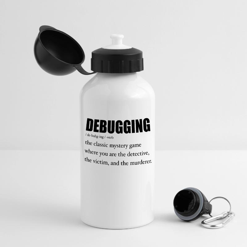 Programmierer Debugging Definition Lustig IT-Entwickler Panorama Trinkflasche mit Deckel 500 ml
