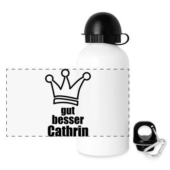 Cathrin - Panorama Trinkflasche mit Deckel 500 ml - Weiß - Vorne