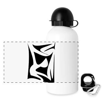 tribal - Gourde panoramique avec couvercle 500 ml - blanc - Devant