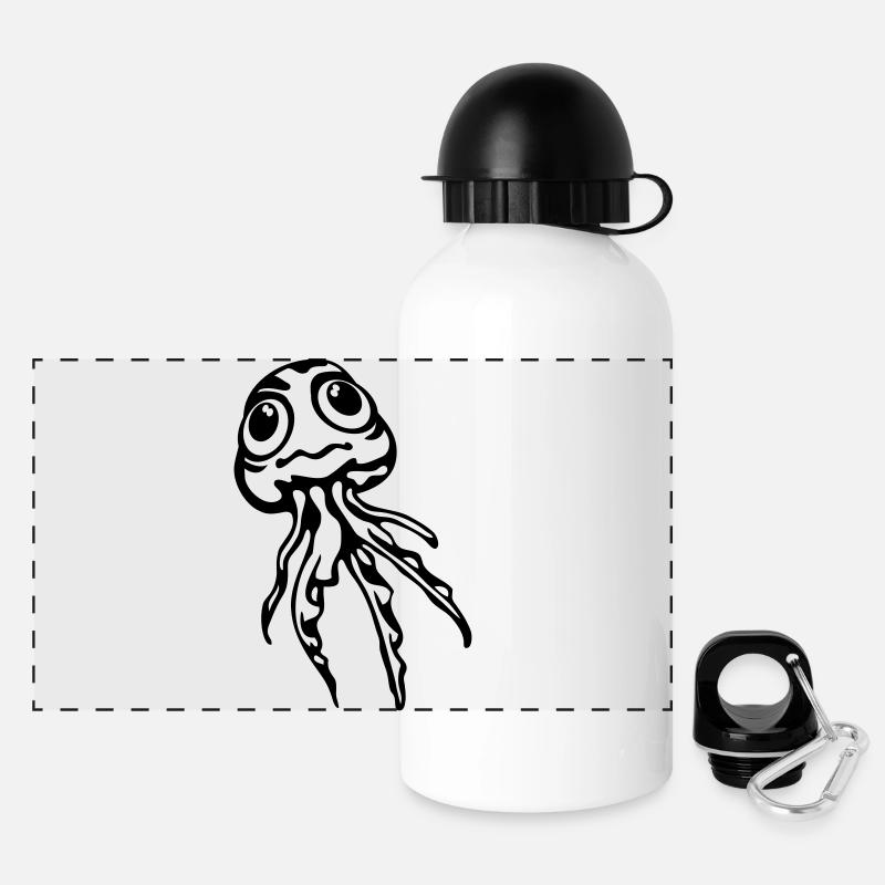 Méduse - Gourde panoramique avec couvercle 500 ml - blanc