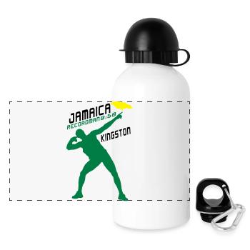 jamaica recordman kingston usain bolt - Gourde panoramique avec couvercle 500 ml - blanc - Devant