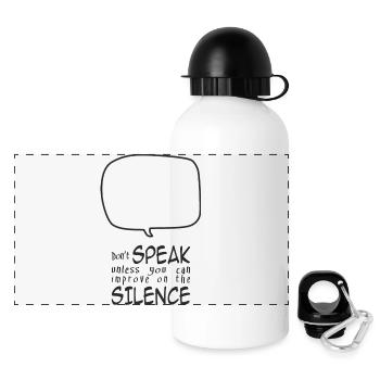 Don't Speak - Panoramic Thermal Bottle with Lid 500 ml - white - Front