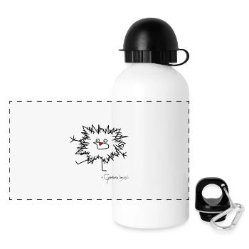 Woolly Beastie freaks out - Bestiolus Cerritus - Panoramic Thermal Bottle with Lid 500 ml - white - Front