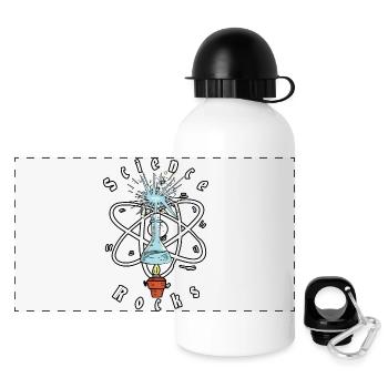 Science Physique Rocks - Gourde panoramique avec couvercle 500 ml - blanc - Devant