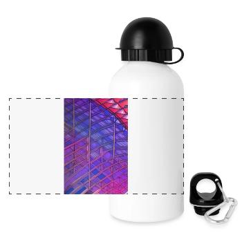 Formen und Muster - Panorama Trinkflasche mit Deckel 500 ml - Weiß - Vorne