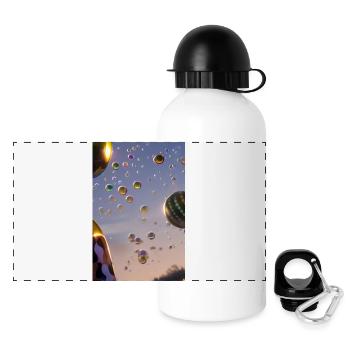 Colorful soap bubble - Panoramic Thermal Bottle with Lid 500 ml - white - Front