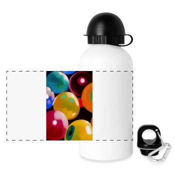Colorful balls bubbles - Panoramic Thermal Bottle with Lid 500 ml - white - Front