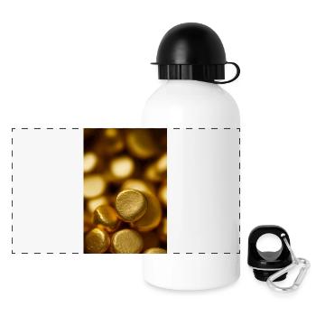 Gold Pieces - Panoramic Thermal Bottle with Lid 500 ml - white - Front