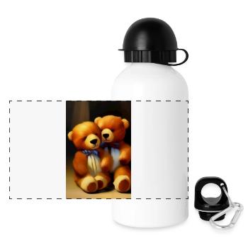 Teddy bear - Panoramic Thermal Bottle with Lid 500 ml - white - Front