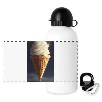 Eiscreme - Panorama Trinkflasche mit Deckel 500 ml - Weiß - Vorne