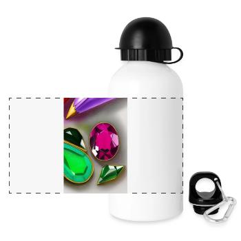 Colorful gemstones - Panoramic Thermal Bottle with Lid 500 ml - white - Front