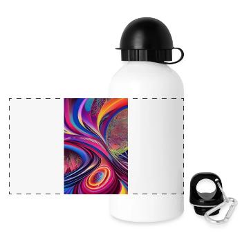 Abstract art - Panoramic Thermal Bottle with Lid 500 ml - white - Front
