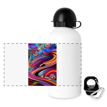 Abstract art - Panoramic Thermal Bottle with Lid 500 ml - white - Front
