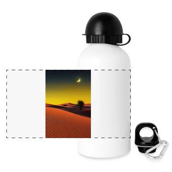 Désert d’Arabie - Gourde panoramique avec couvercle 500 ml - blanc - Devant