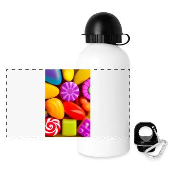 Bonbons - Panorama Trinkflasche mit Deckel 500 ml - Weiß - Vorne