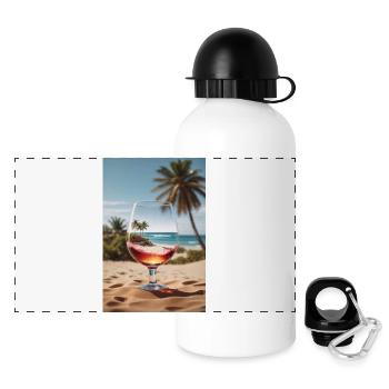 Beach wine glass - Panoramic Thermal Bottle with Lid 500 ml - white - Front