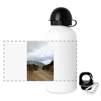 Montagnes de montagne Paysage de montagne Poster - Gourde panoramique avec couvercle 500 ml - blanc - Devant