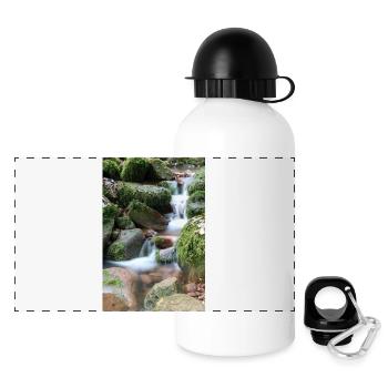 WALDBACH NAGOLDTAL - Panorama Trinkflasche mit Deckel 500 ml - Weiß - Vorne