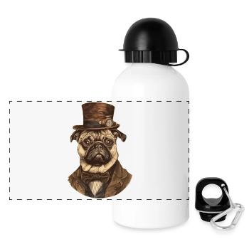 Pug Vintage - Panoramic Thermal Bottle with Lid 500 ml - white - Front