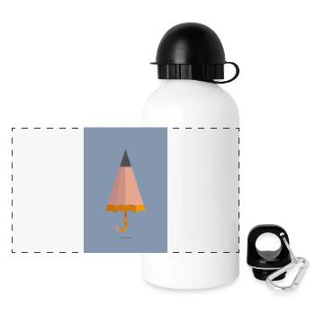 Umbrella pencil - Panoramic Thermal Bottle with Lid 500 ml - white - Front