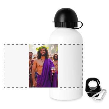 Dionysos, handsome god in grapevine crown - Panoramic Thermal Bottle with Lid 500 ml - white - Front