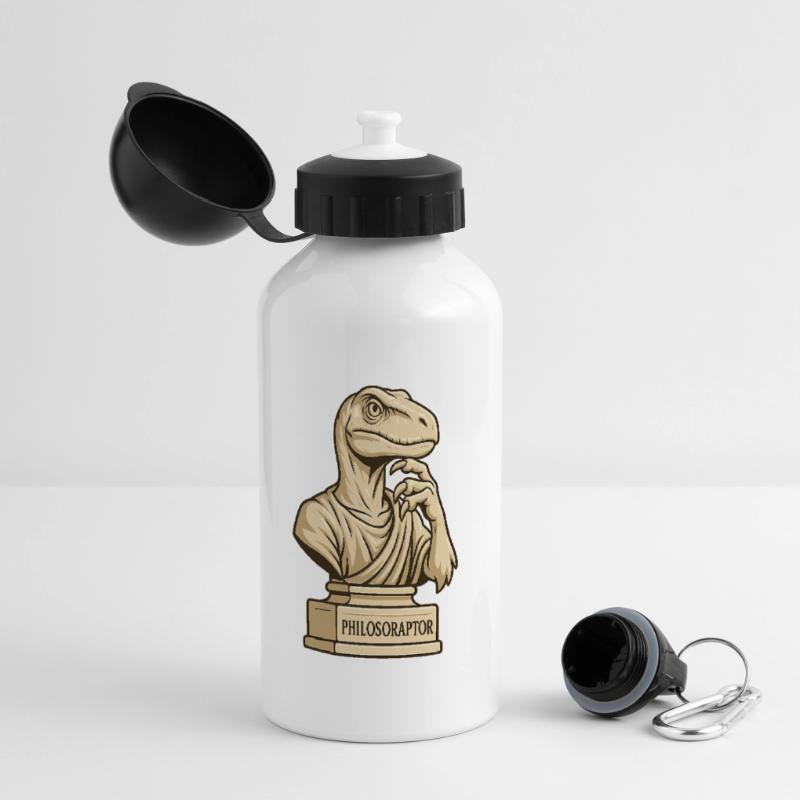 Philosoraptor Gourde panoramique avec couvercle 500 ml
