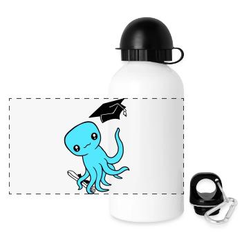 Octopus High School Graduation Passed College - Panoramic Thermal Bottle with Lid 500 ml - white - Front