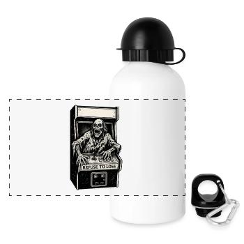 Arcade Squelette - Gourde panoramique avec couvercle 500 ml - blanc - Devant