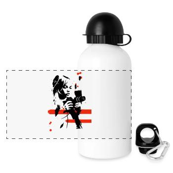 Omikly photographer st Tropez Brigitte cinema icon - Panoramic Thermal Bottle with Lid 500 ml - white - Front