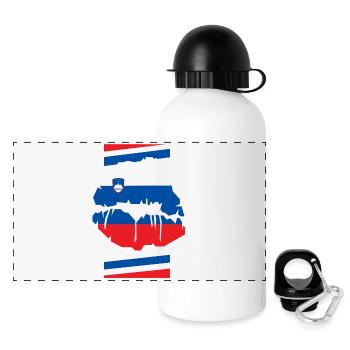 Slovenia - Panoramic Thermal Bottle with Lid 500 ml - white - Front