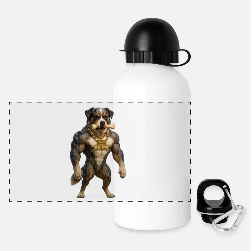 Boli - Le chien de l’enfer - Gourde panoramique avec couvercle 500 ml - blanc