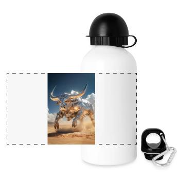 Chrome Bull Power Charge - Panoramic Thermal Bottle with Lid 500 ml - white - Front