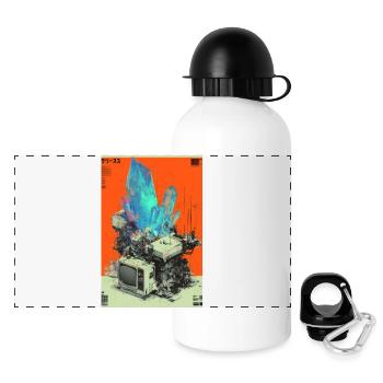 Retro Tech Crystal Fusion - Panoramic Thermal Bottle with Lid 500 ml - white - Front