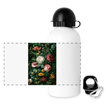 Fleurs sauvages 0001 - Gourde panoramique avec couvercle 500 ml - blanc - Devant