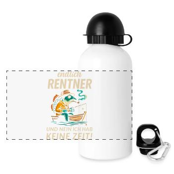 Conception de pêche amusante pour les retraités - Angel Grandpa 2025 - Gourde panoramique avec couvercle 500 ml - blanc - Devant