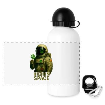 High in Space - Panorama Trinkflasche mit Deckel 500 ml - Weiß - Vorne