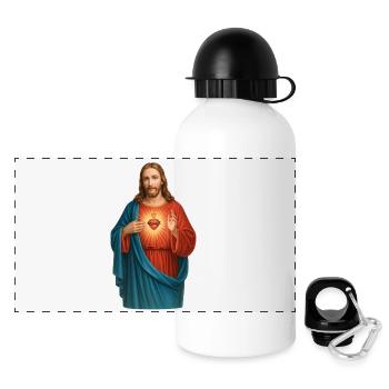 Illustration des rayons lumineux du Sacré-Cœur - Gourde panoramique avec couvercle 500 ml - blanc - Devant